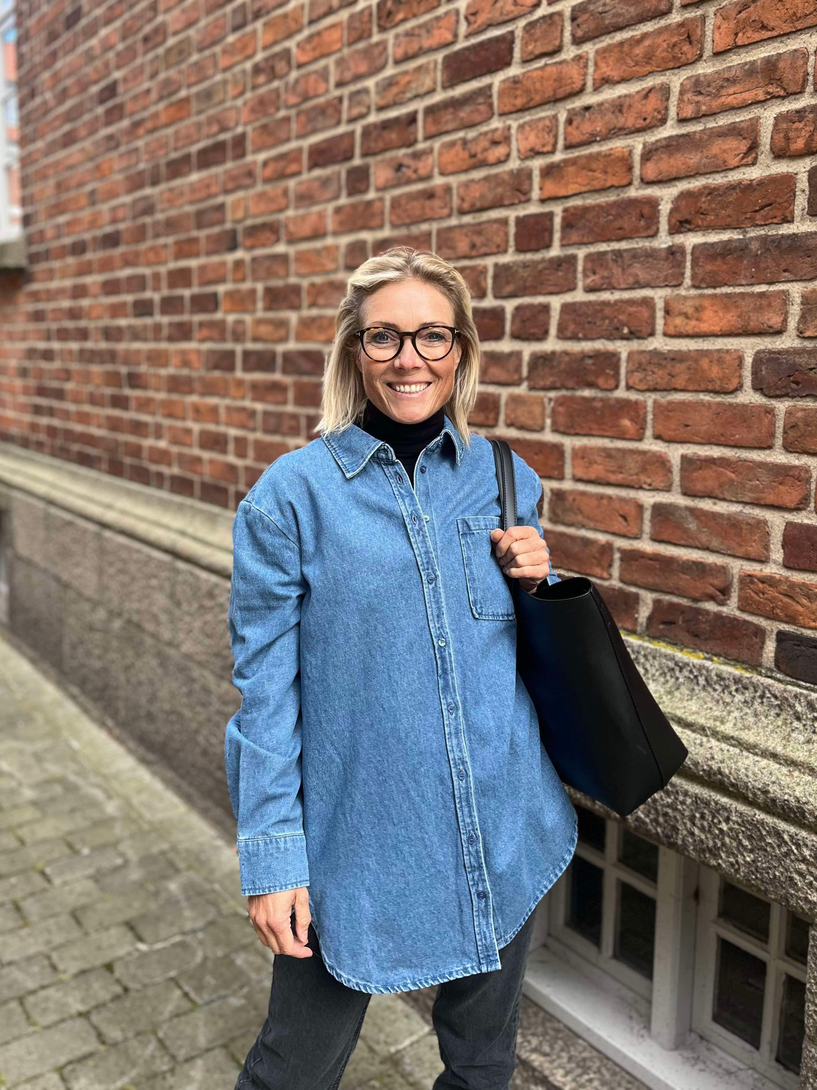 PCMAISIE Denim Shirt - Medium Blue Denim